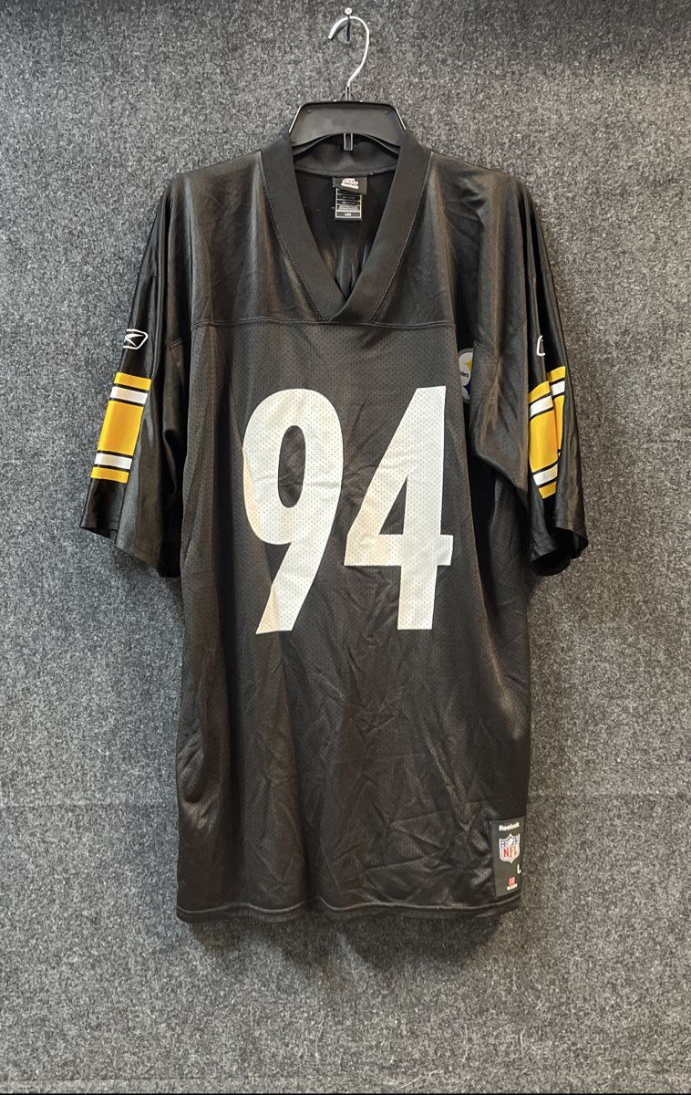 Reebok Men's Black Pittsburgh Steelers Lawrence Timmons 94 NFL Jersey Sz L