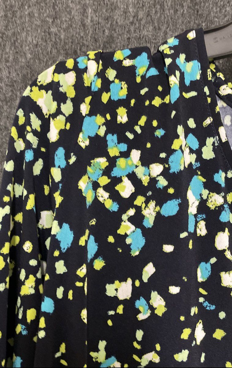Susan Graver Women's Multi-Color Abstract Print 3/4 Sleeve Top Sz XL A390498