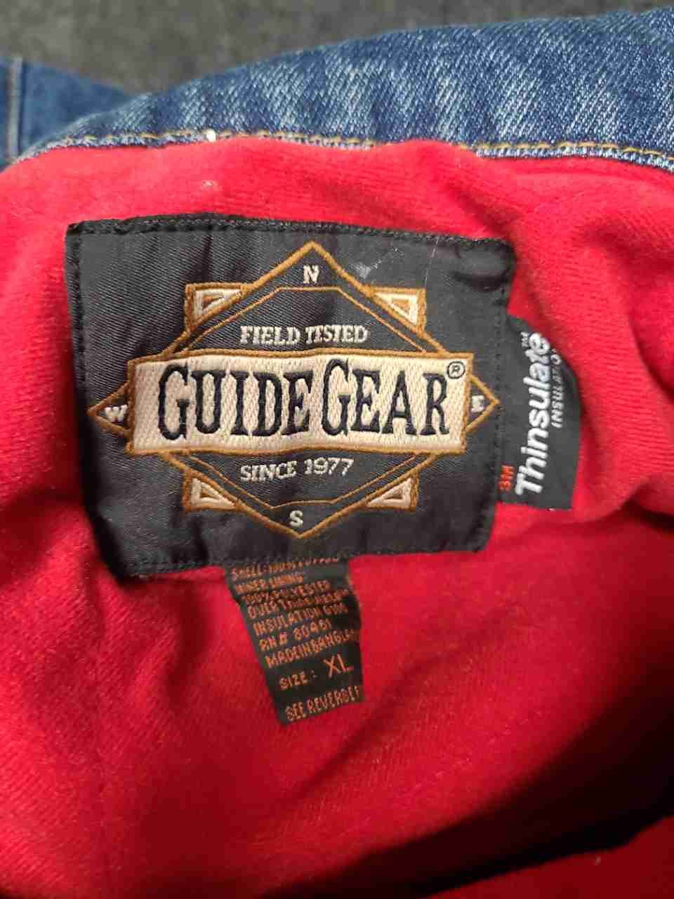 Guide Gear Men's Blue Vintage Y2K Thinsulate Insulated Denim Jacket Size XL