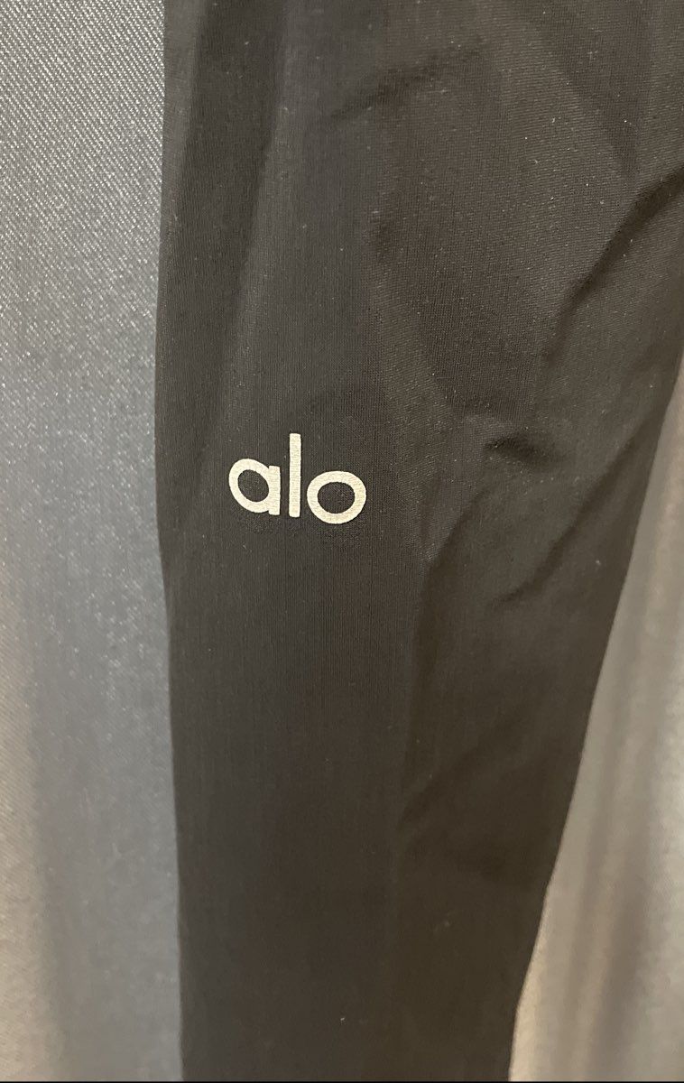 Alo Yoga Women's Black High-Waist Ripped Warrior Yoga Leggings Sz XXS