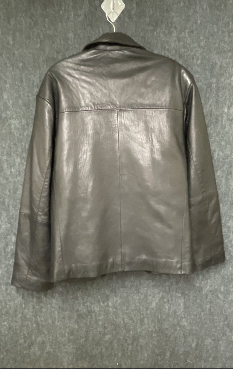 Boston Harbor Men's Black Genuine Leather Full Zip Outdoorwear Jacket Sz M