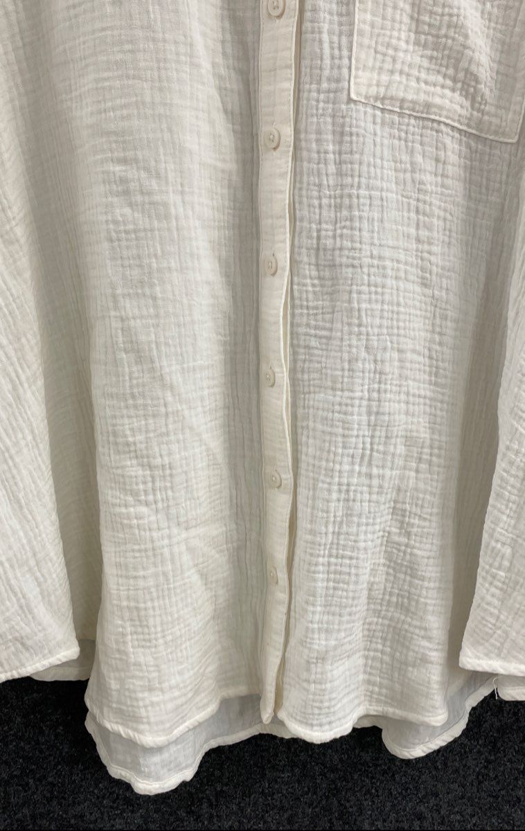 Torrid Women's Cotton Gauze Drop Shoulder Button Up Shirt NWT Sz 1X