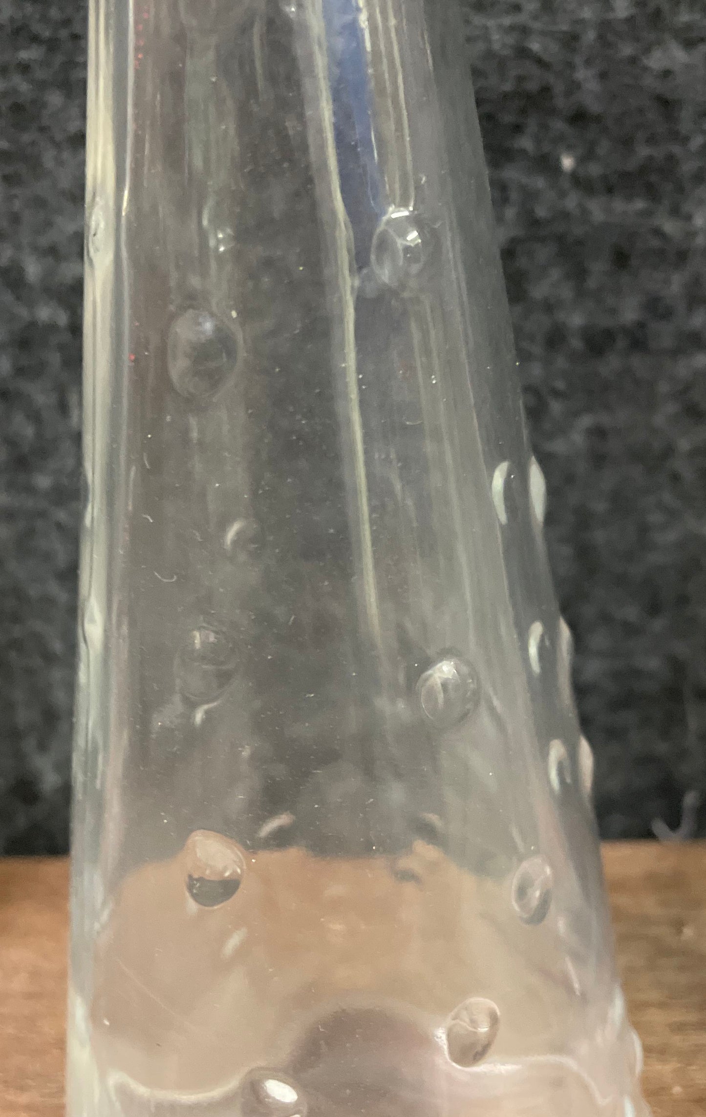 IKEA Glass Hobnail Cone Vase 6 Piece Set Clear Modern Bud Vases 7.5" Tall