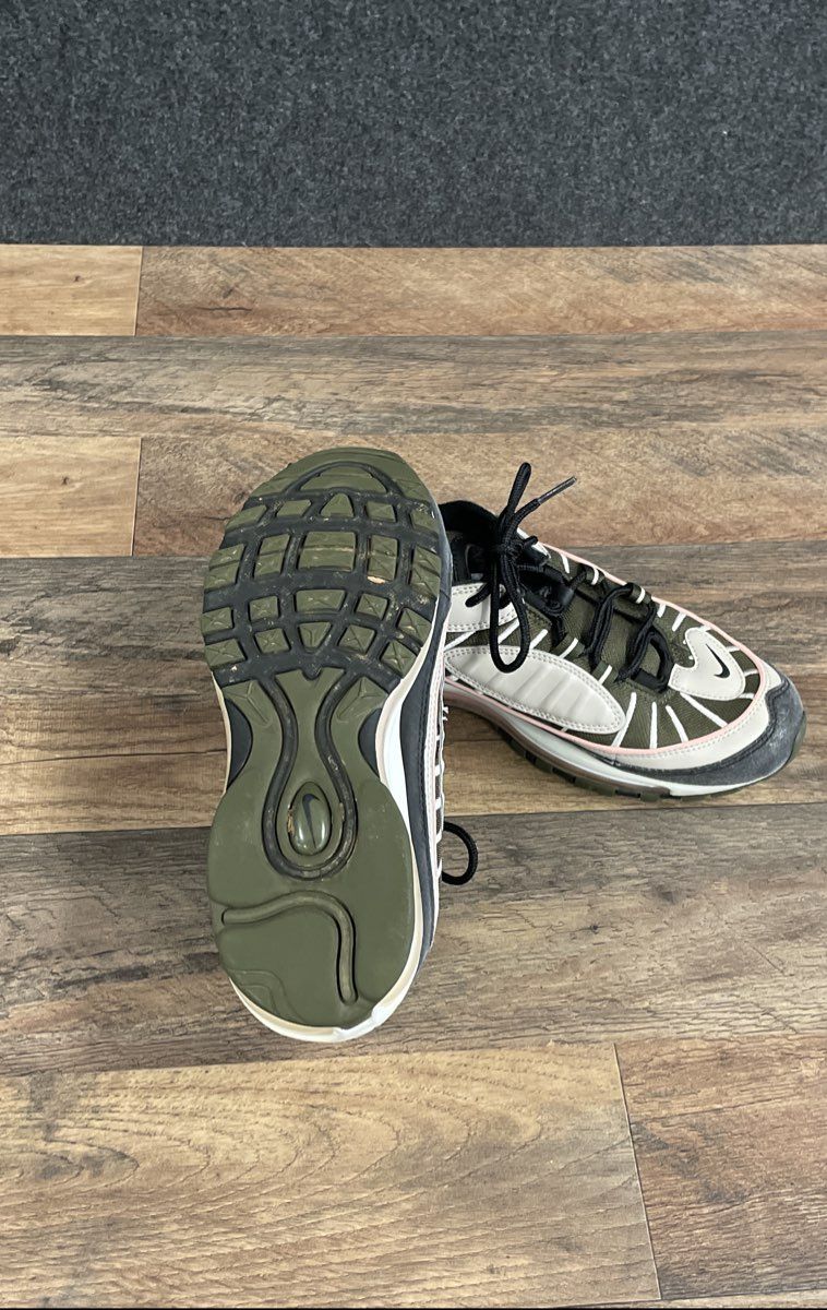 Nike Air Max 98 Cargo Khaki Sunset Pulse Olive Women's Sneakers Size 8.5