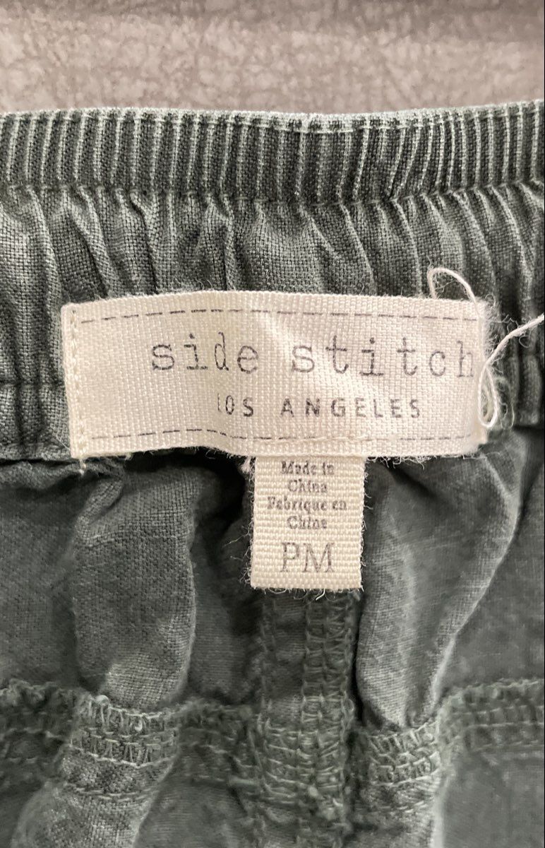 Side Stitch Los Angeles Women's Green Lyocell Jogger Pants Sz PM