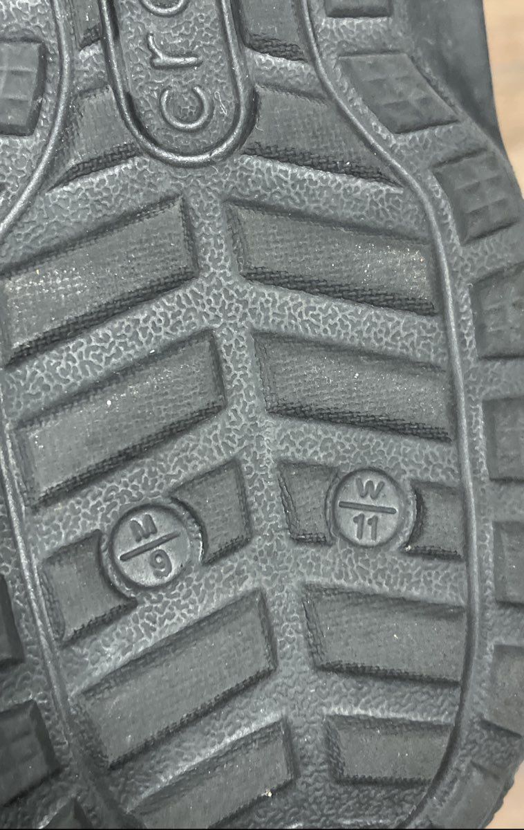 Crocs Classic Lined Clog Black Tie Dye Multi Strap Size Men 9 Women 11 Jibbitz