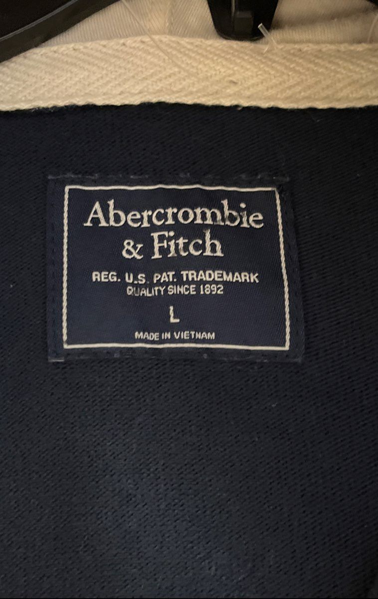 Abercrombie & Fitch Blue Full Zip Jacket Women's Size Large