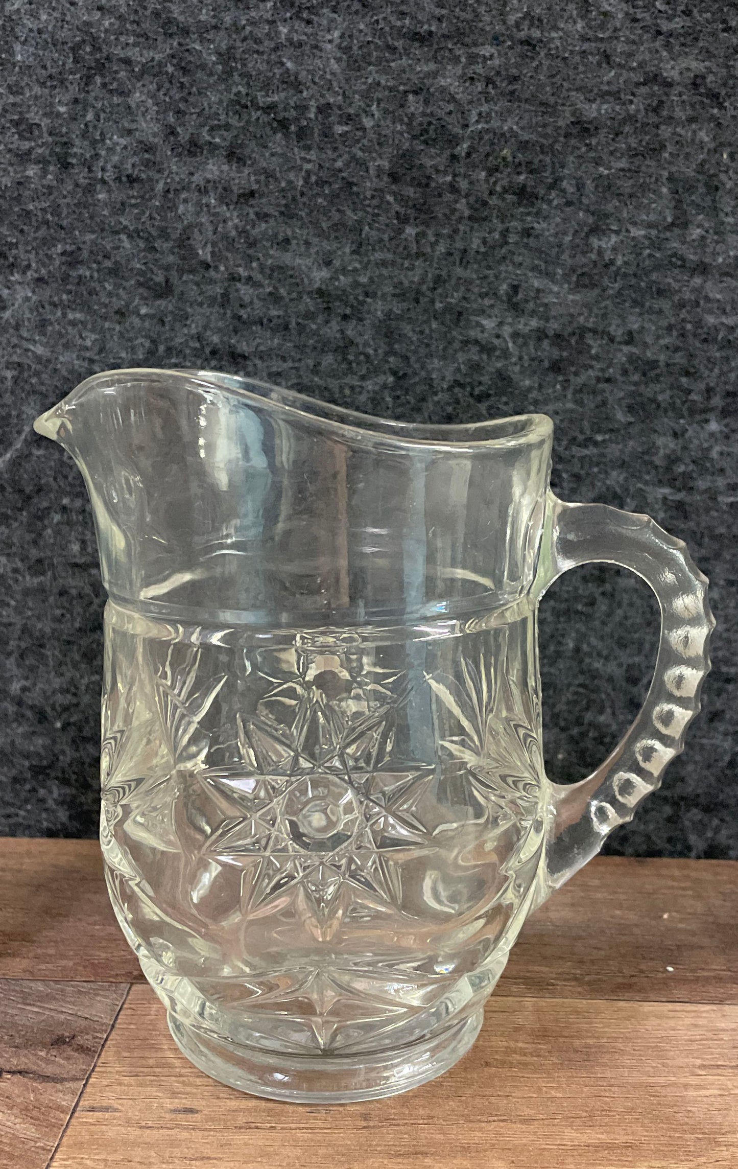 Vintage Imperial Glass Cape Cod Star of David Pitcher & Cruet Set of 2