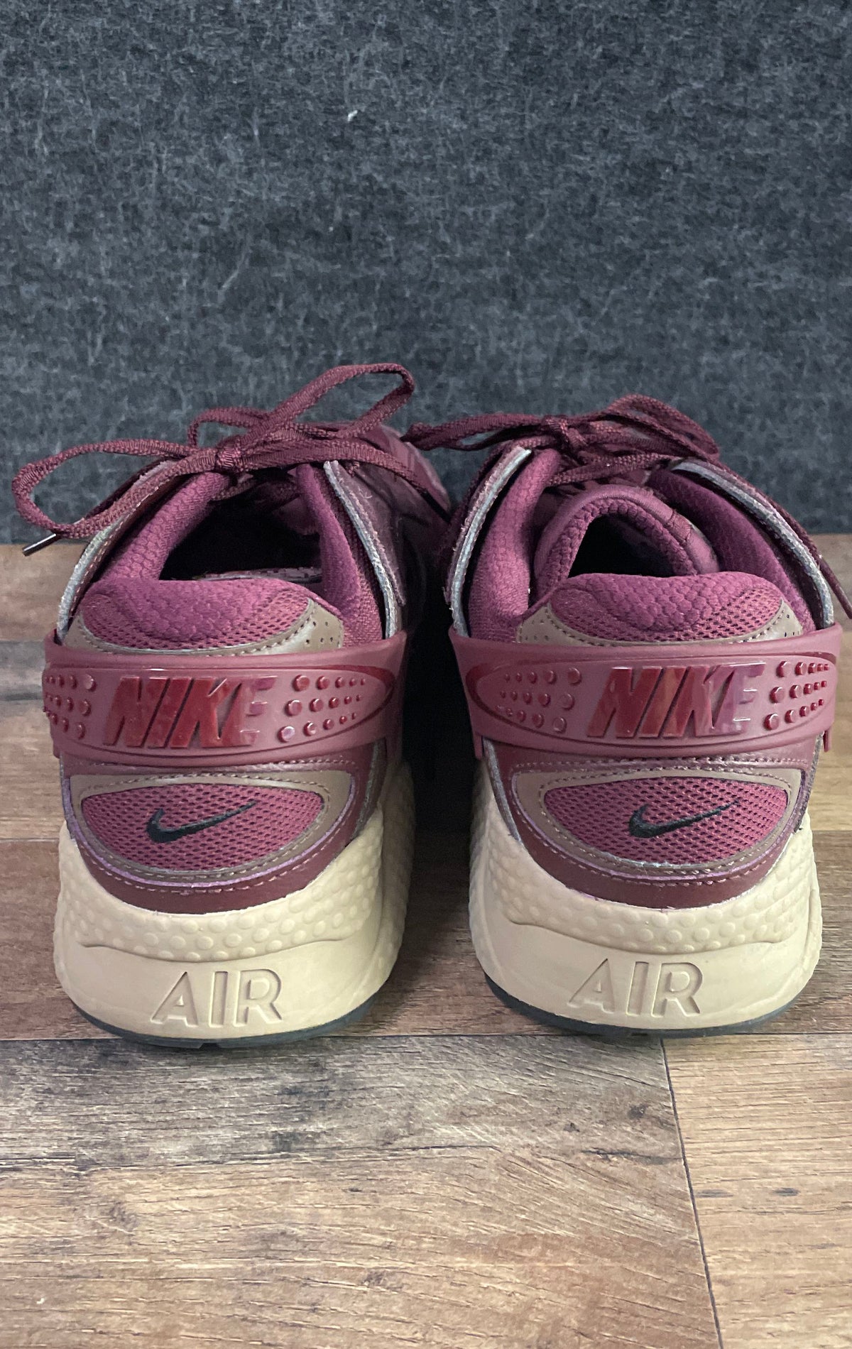 Nike Air Huarache Runner Night Maroon Burgundy Men's Sneakers Size 12