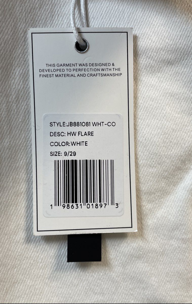 Judy Blue Women's White High Waist Tummy Control Flare Jeans Size 9/29 NWT