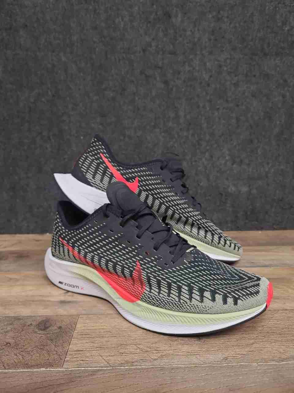 Nike Zoom Pegasus Turbo 2 Black Luminous Green Running Shoes Size 10