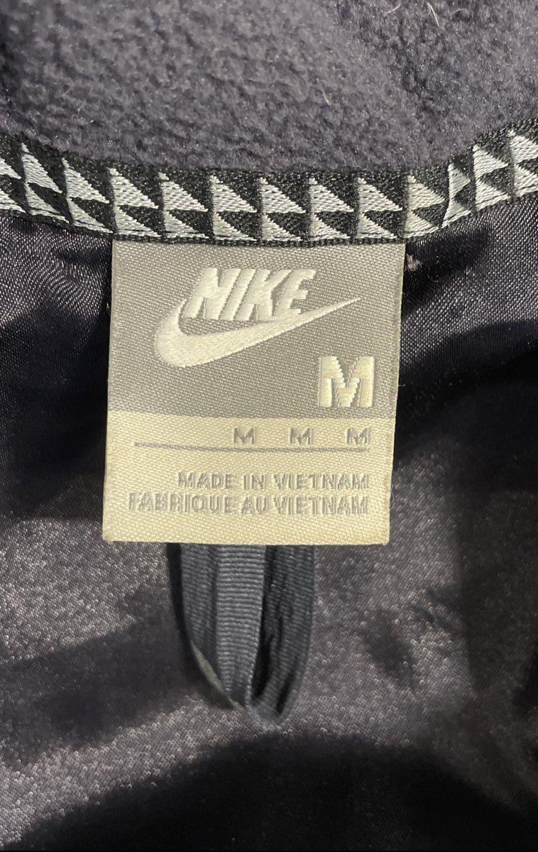 Nike Women's Long Puffer Parka Coat Navy Blue Down Filled Faux Fur Hood Sz M
