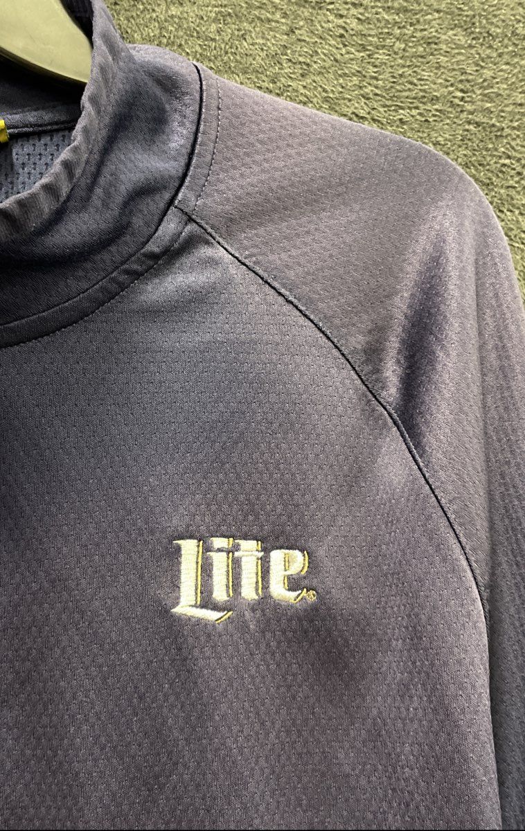 Under Armour Men's Miller Lite Beer Logo 1/4 Zip Pullover Jacket Navy XL