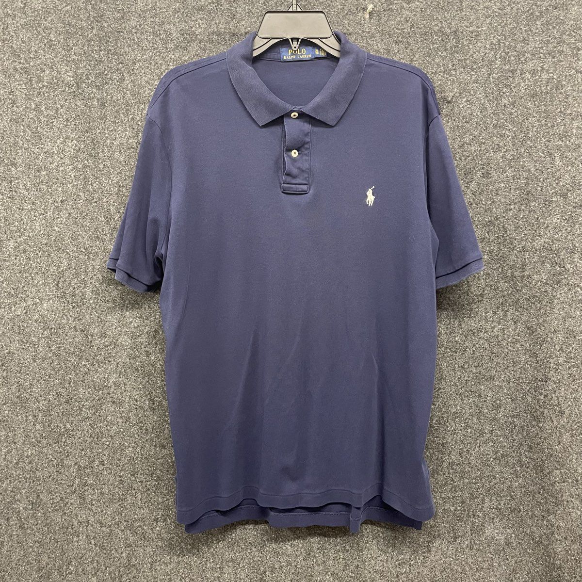 Polo Ralph Lauren Men's Navy Blue Short Sleeve Polo Shirt Pony Logo Sz XL