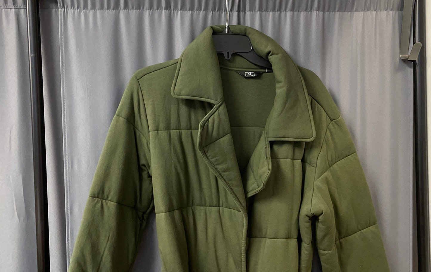 G by Giuliana Women's Green Quilted Belted Puffer Robe Housecoat Sz M