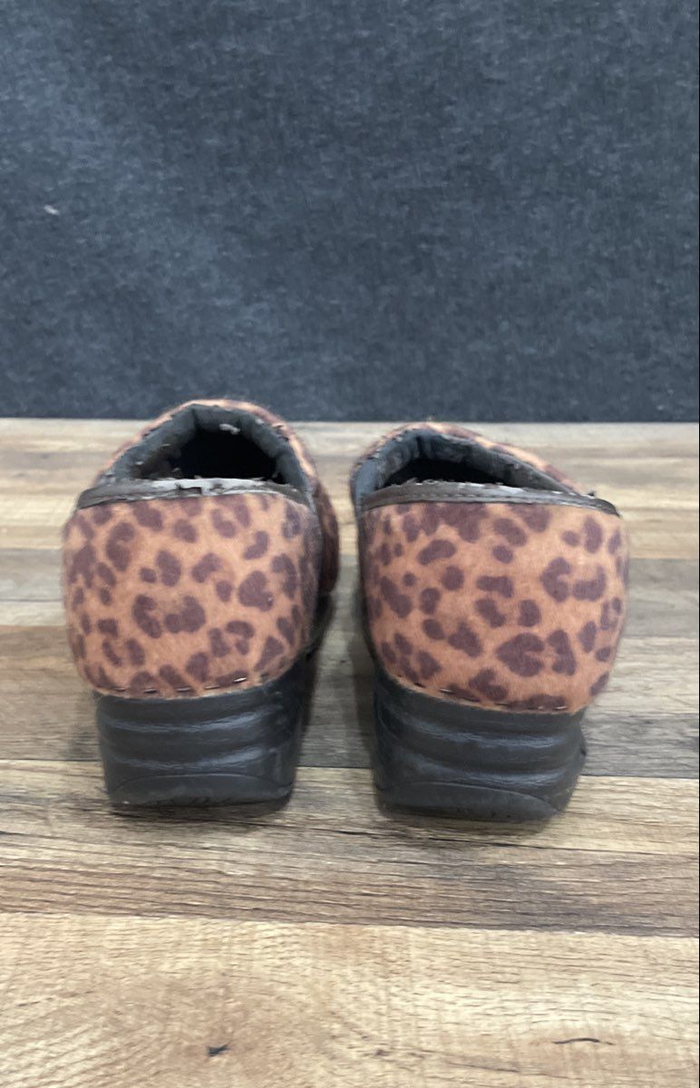 Croft & Barrow Juliana Cheetah Print Faux Fur Clogs Women's Size 8 M
