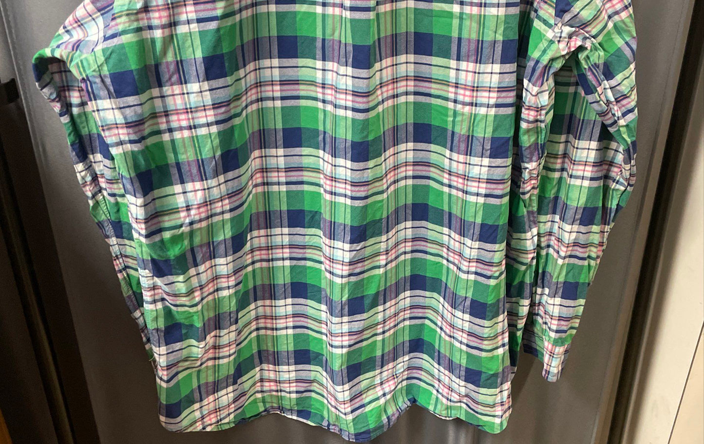 Polo Ralph Lauren Men's Plaid Long Sleeve Button Down Shirt Green Blue Sz 2XLT