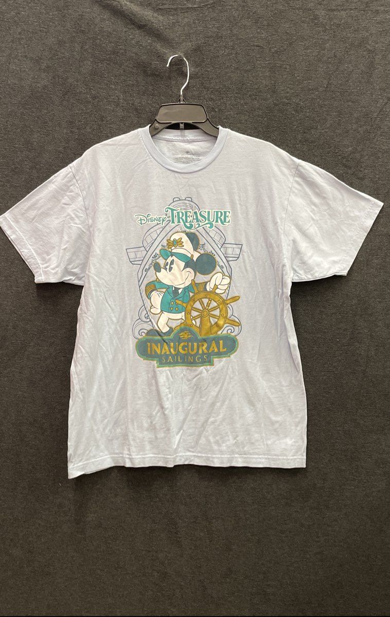 Disney Cruise Line Men's Blue Disney Treasure Inaugural Sailings Tee XL XXL