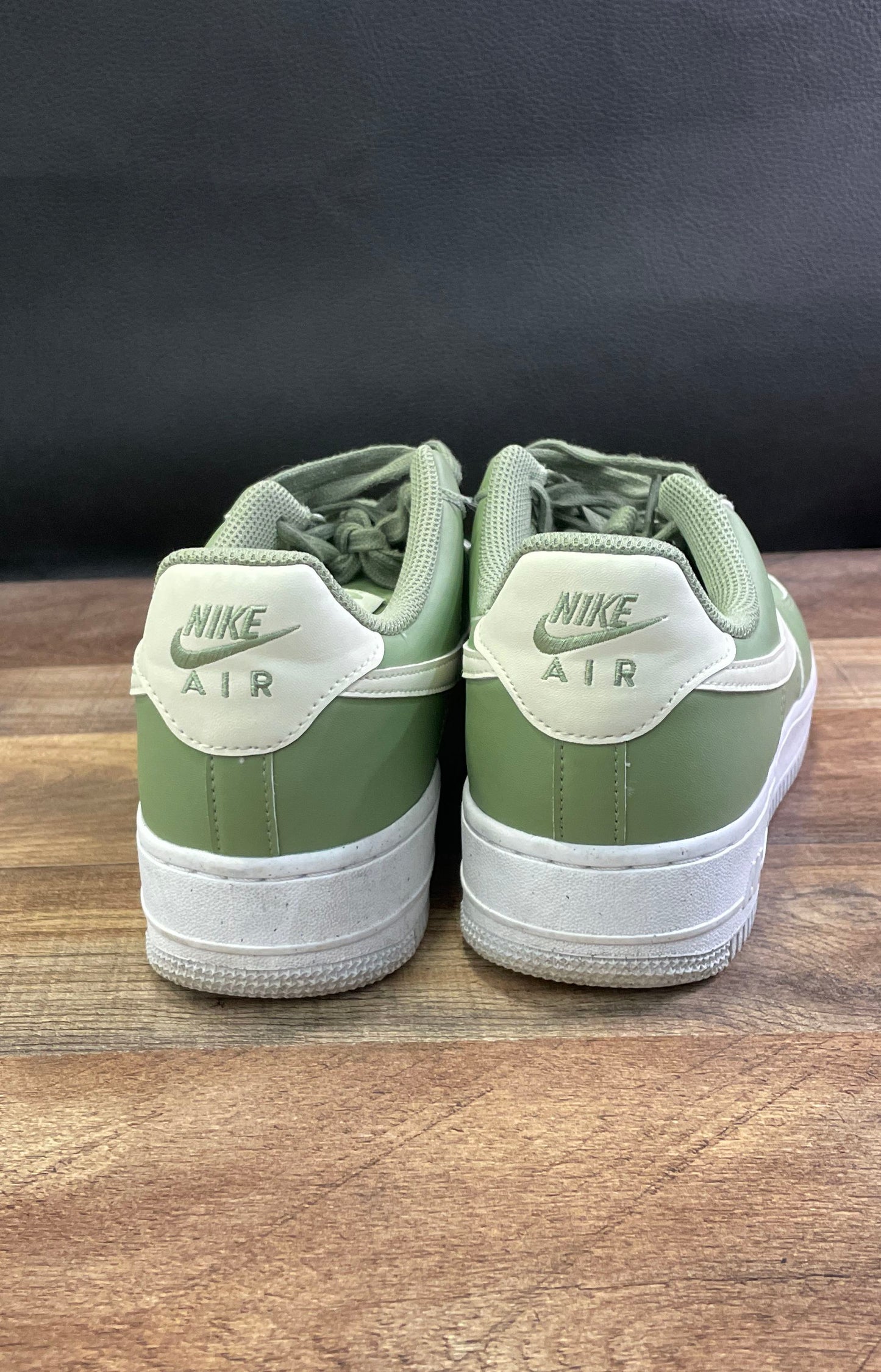 Nike Air Force 1 '07 Next Nature Oil Green White Women's Size 9 COA