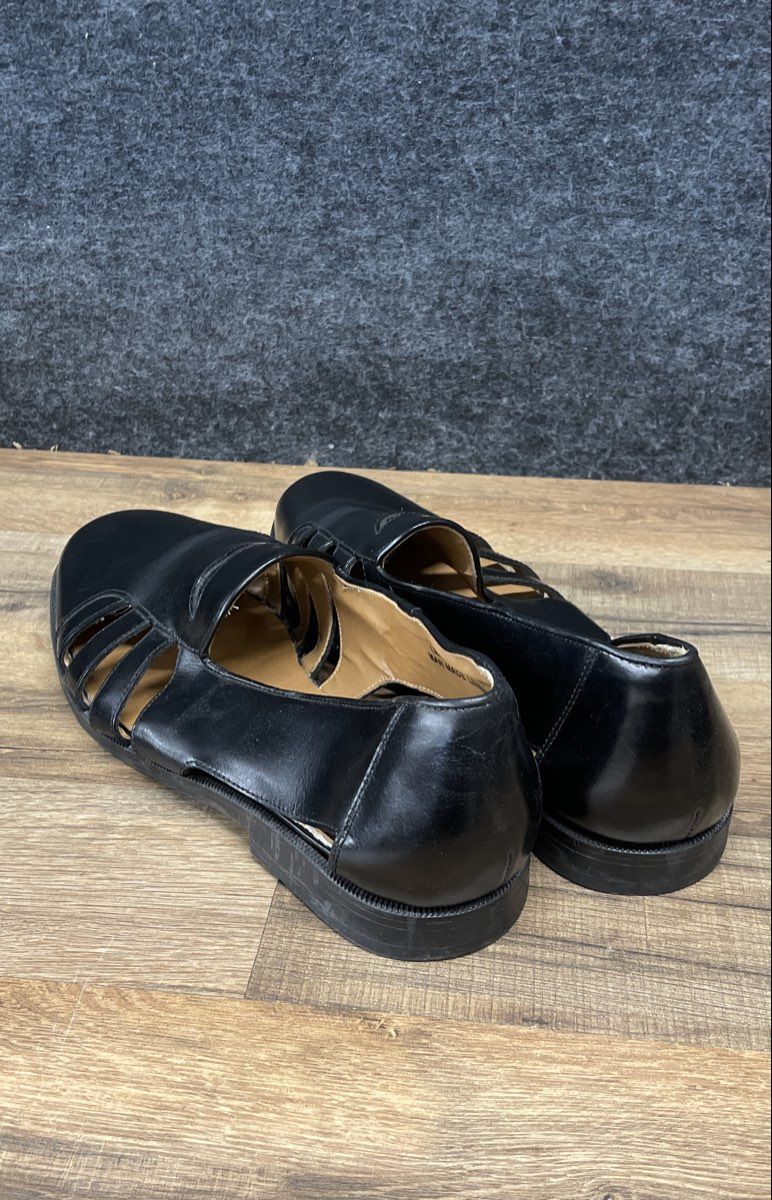 Stacy Adams Black Leather Side Cut-Out Comfort Flex Loafers Men's Size 9.5M