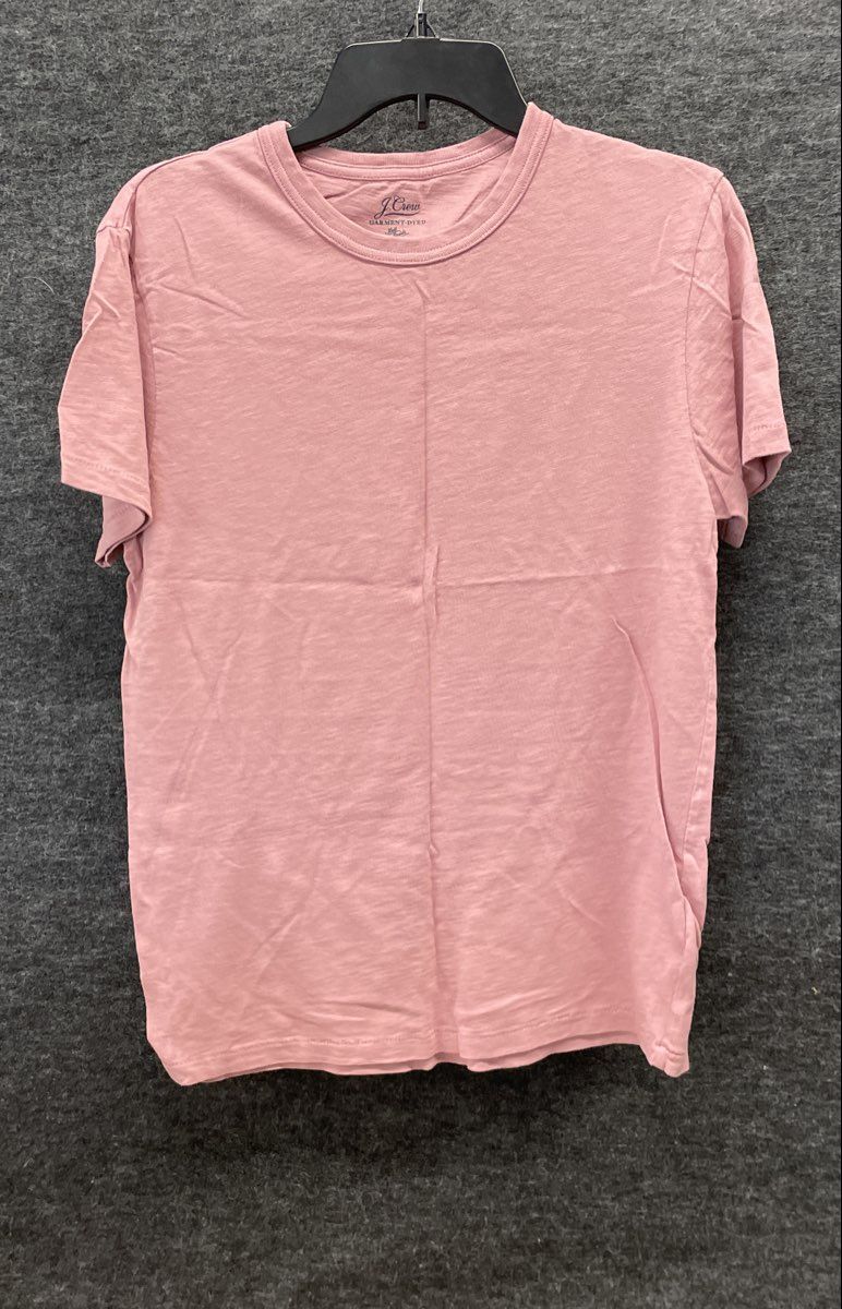 J. Crew Men's Slub Cotton T-Shirt Lot Pink Navy White Stripe 2-Pack Sz S