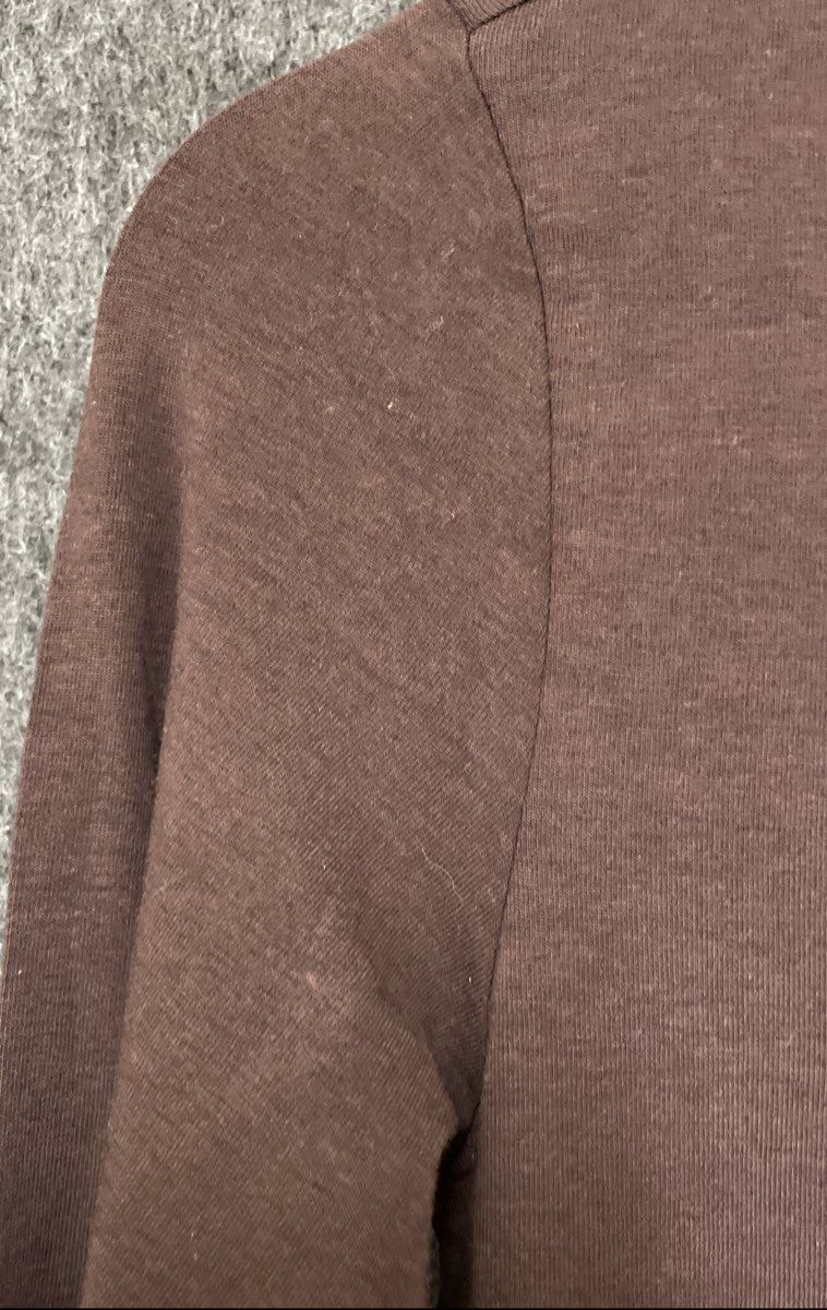 Fashion Nova Women's Julia Long Sleeve Top Brown Ribbed Tee NWT Size M