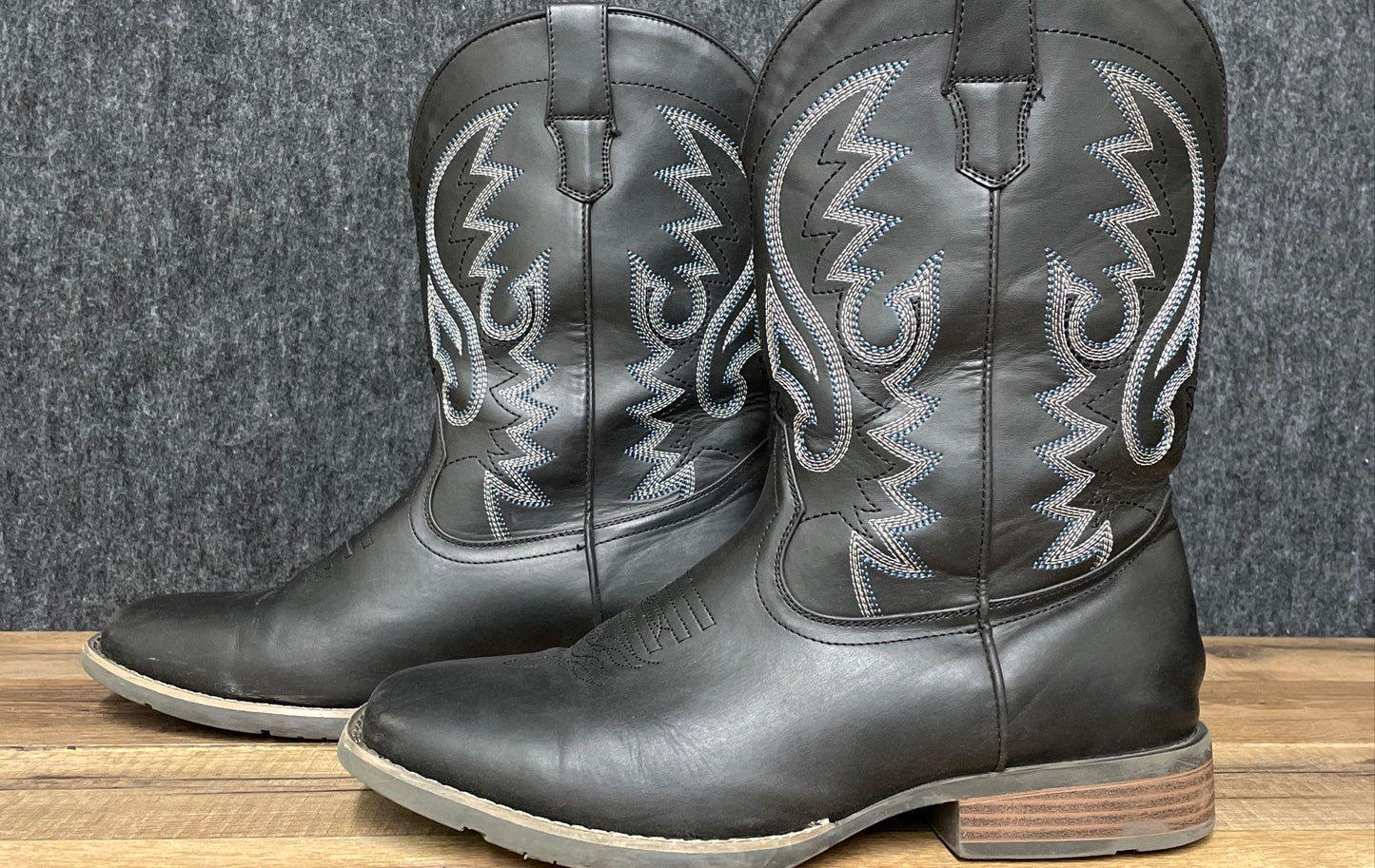 IUV CB515-FB Frosted Black Western Cowboy Boots Size 9