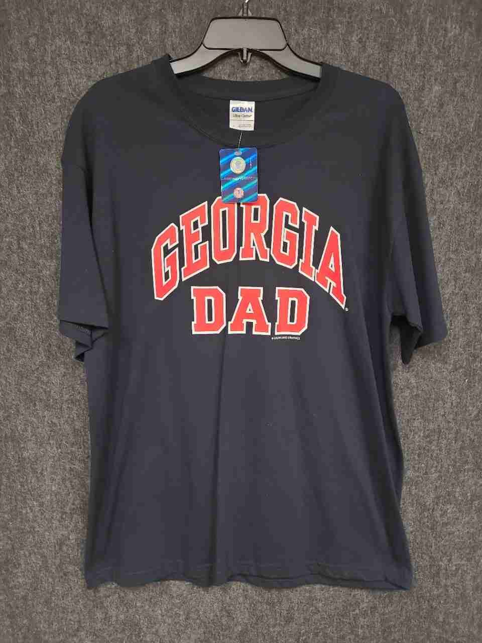 Gildan Men's Black Georgia Bulldogs Dad T-Shirt NCAA Licensed NWT Sz L