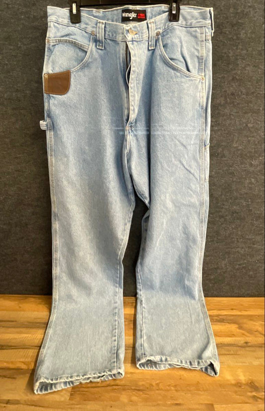 Wrangler Men's Riggs Workwear Carpenter Jeans Light Wash Blue 38x36