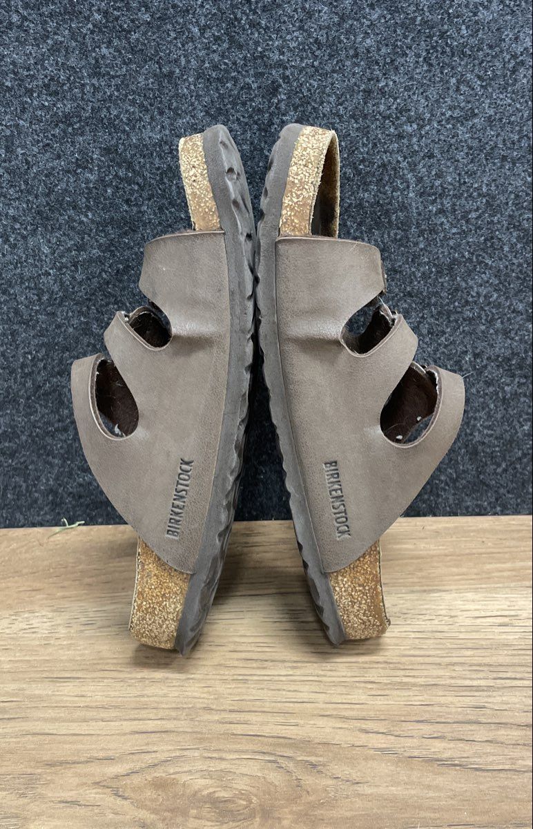 Birkenstock Florida Mocha Brown Birko-Flor Three Strap Sandals Size 43