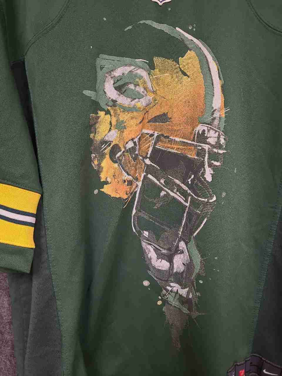 Nike Men's Green Bay Packers Aaron Rodgers 12 Graphic Game Jersey Sz L