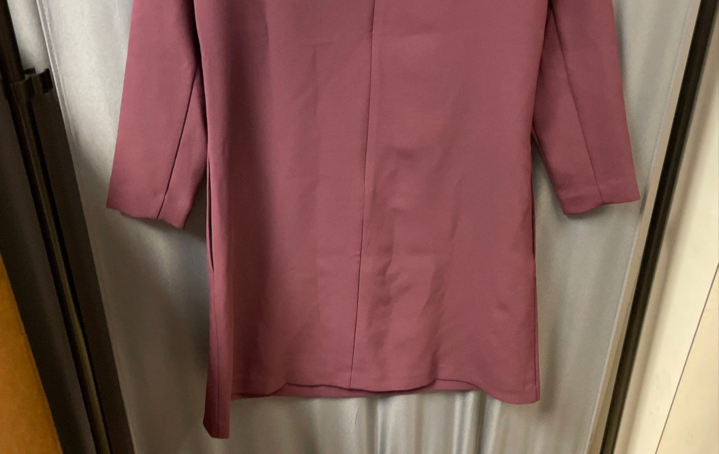 Ann Taylor Women's Purple Long Sleeve Shift Dress Plum Crew Neck NWT Sz 4
