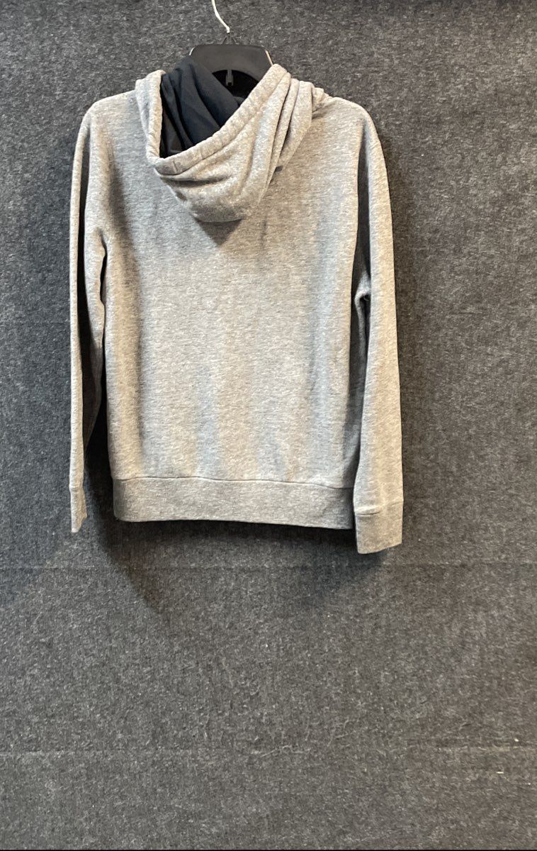 Hollister Men's Gray Heathered Box Logo Pullover Hoodie Sweatshirt Sz S