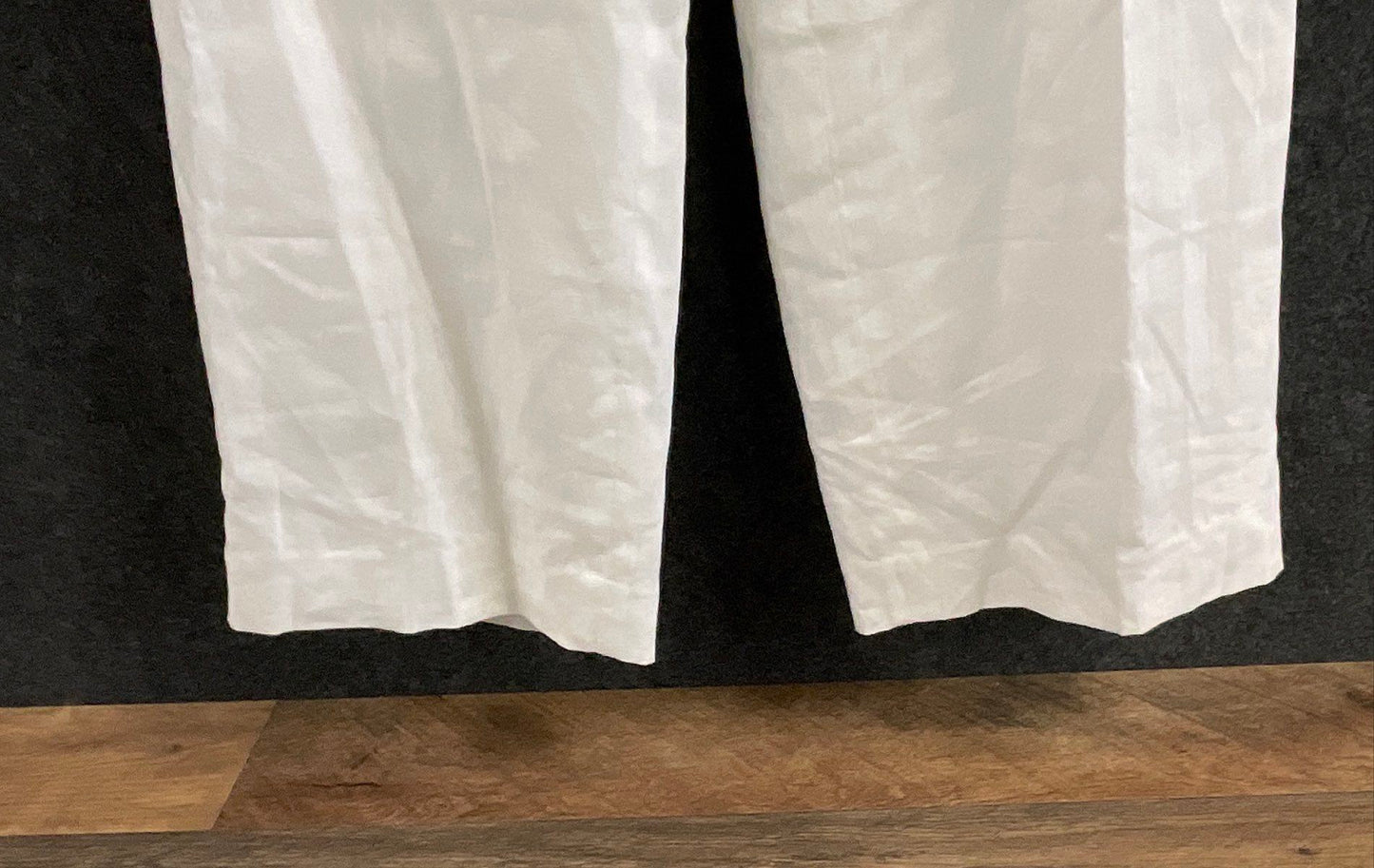 Talbots Women's Bristol Crop Pants White Linen High Rise Straight Sz 10 NWT