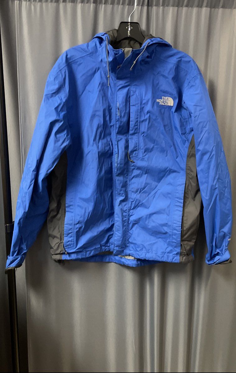 The North Face Men's Blue Windbreaker Jacket Full Zip Hooded Mesh Lined Sz S