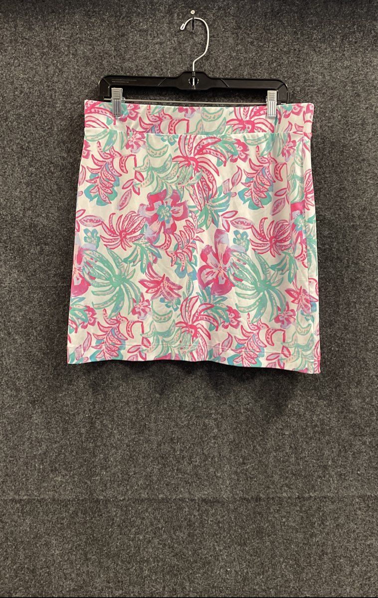 Stella Parker Women's Floral Print Stretch Knit Pencil Skirt Multicolor Sz L