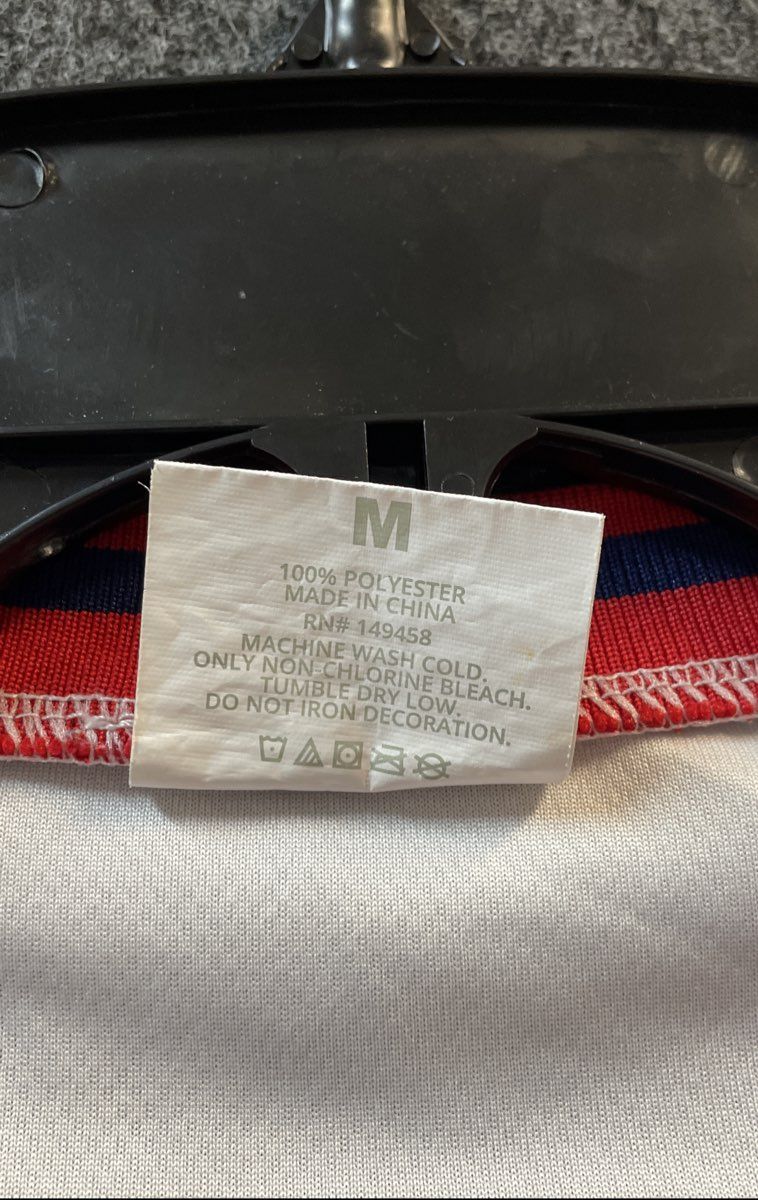 Washington Nationals Men's Baseball Jersey White 20th Anniversary Patch Sz M