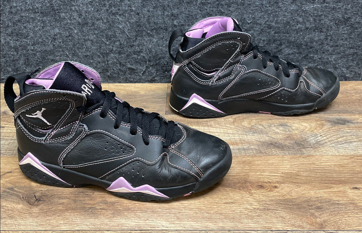 Air Jordan 7 Retro GS Black Barely Grape Rush Fuchsia Size 5.5Y