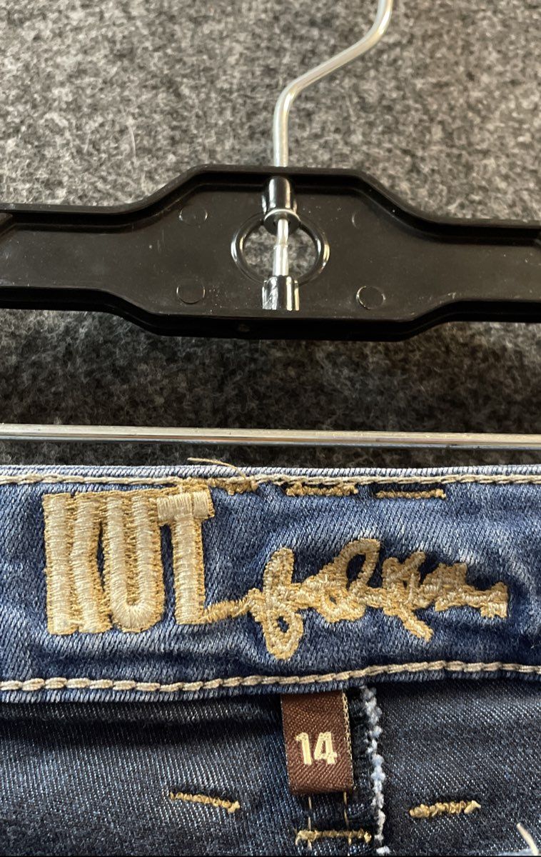 Kut from the Kloth Women's Blue Light Wash Skinny Denim Jeans Sz 14
