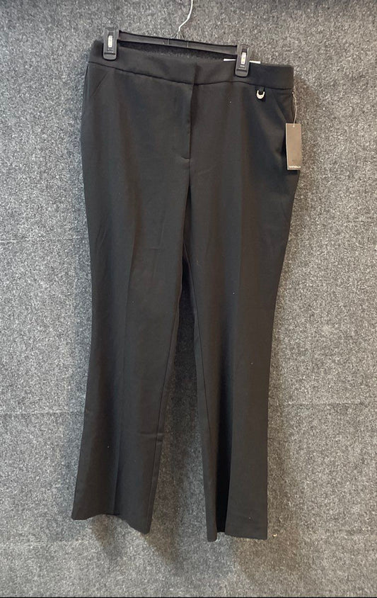 Rafaella Women's Black High Rise Stretch Woven Trouser Pants NWT Sz 12