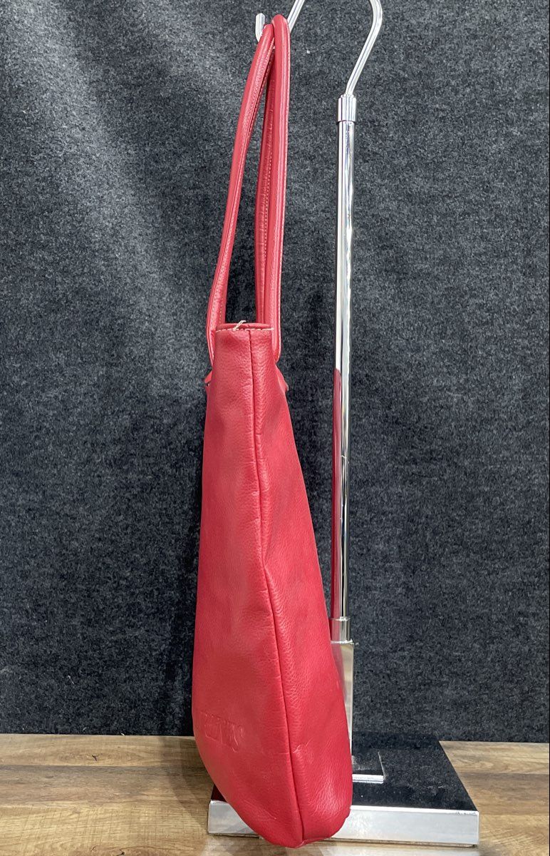 Marines Red Pebbled Leather Large Tote Bag Shoulder Purse