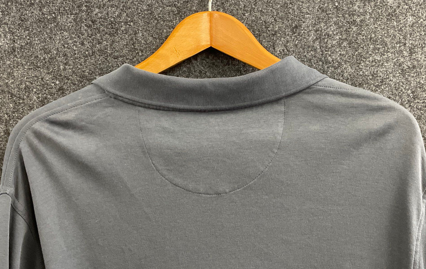 Tasso Elba Men's Gray Cotton Long Sleeve Polo Shirt Sz XXL