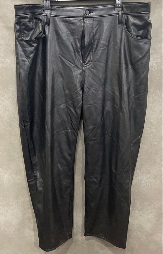 Abercrombie & Fitch Women's Black Ankle Straight Ultra High Rise Pants Sz 20R
