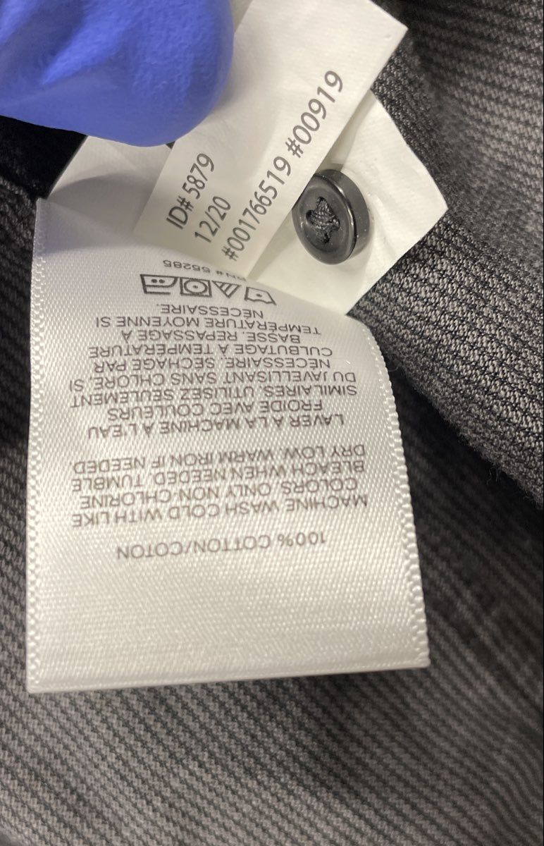 Express Men's Gray Cotton Long Sleeve Button Down Pocket Shirt Sz S