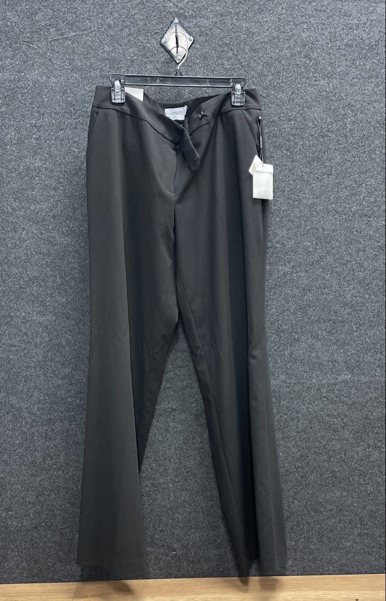 Calvin Klein Women's Black Classic Fit Dress Pants Trousers Sz 12 NWT