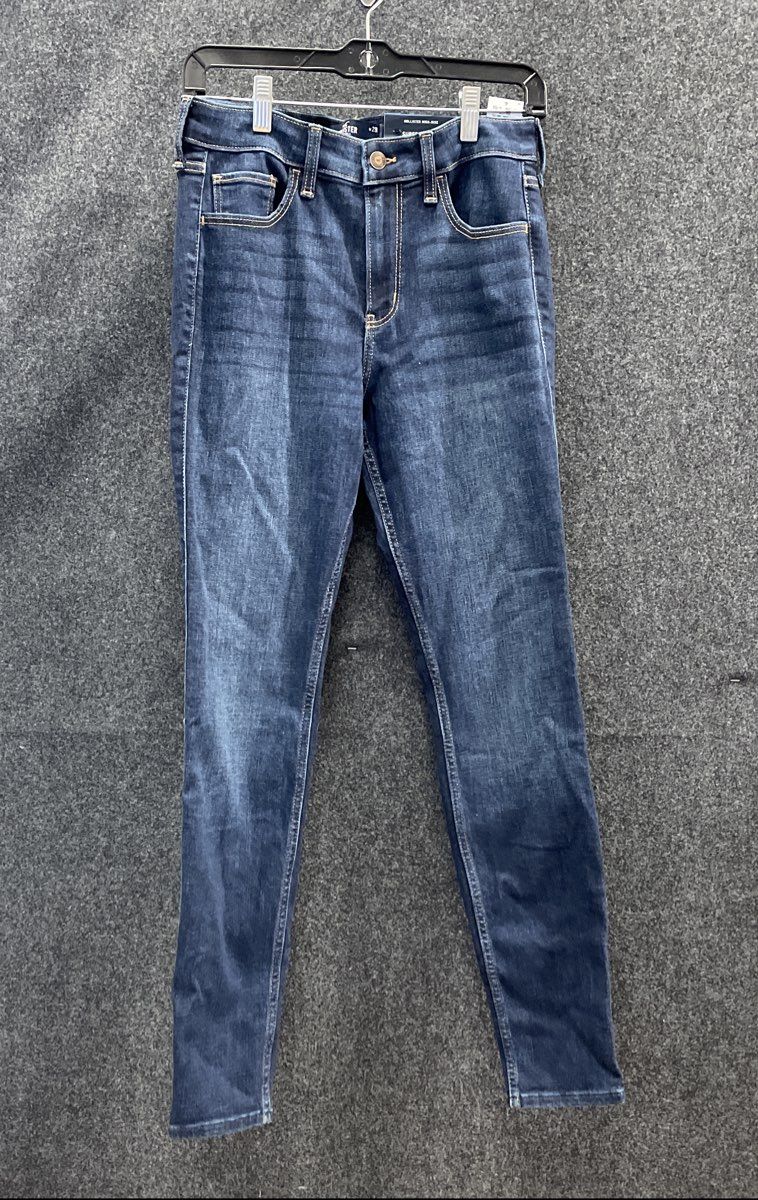 Hollister Women's Dark Blue High-Rise Super Skinny Jeans Soft Stretch Sz 8R NWT