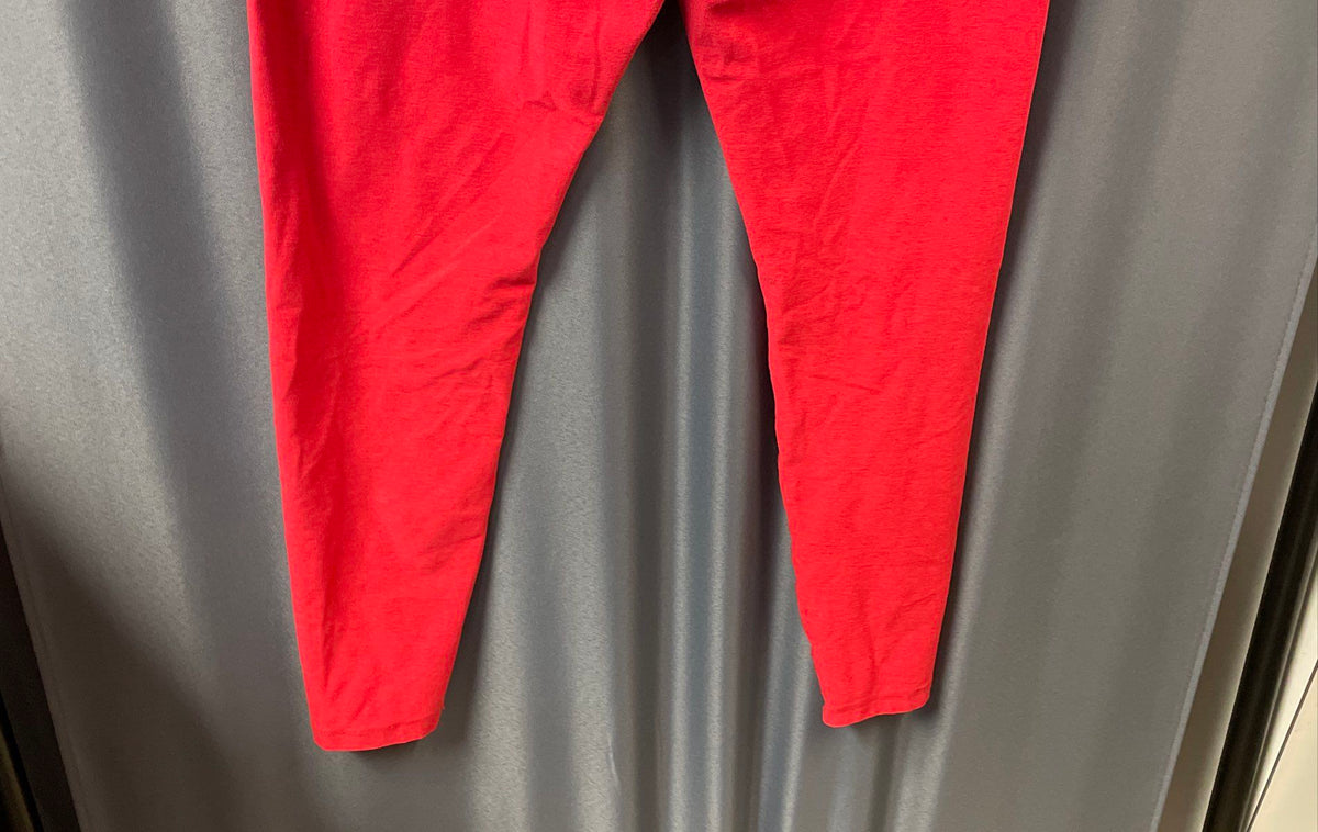 Beyond Yoga Women's Red High Waisted Crossover Waist Leggings Size L
