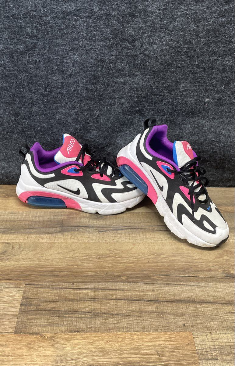 Nike Air Max 200 White Black Pink Blast Sneakers AT5630-100 Youth Size 6.5Y