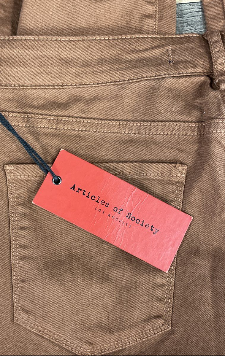 Articles of Society Women's Brown Lace Up Flare Jeans Size 28 NWT