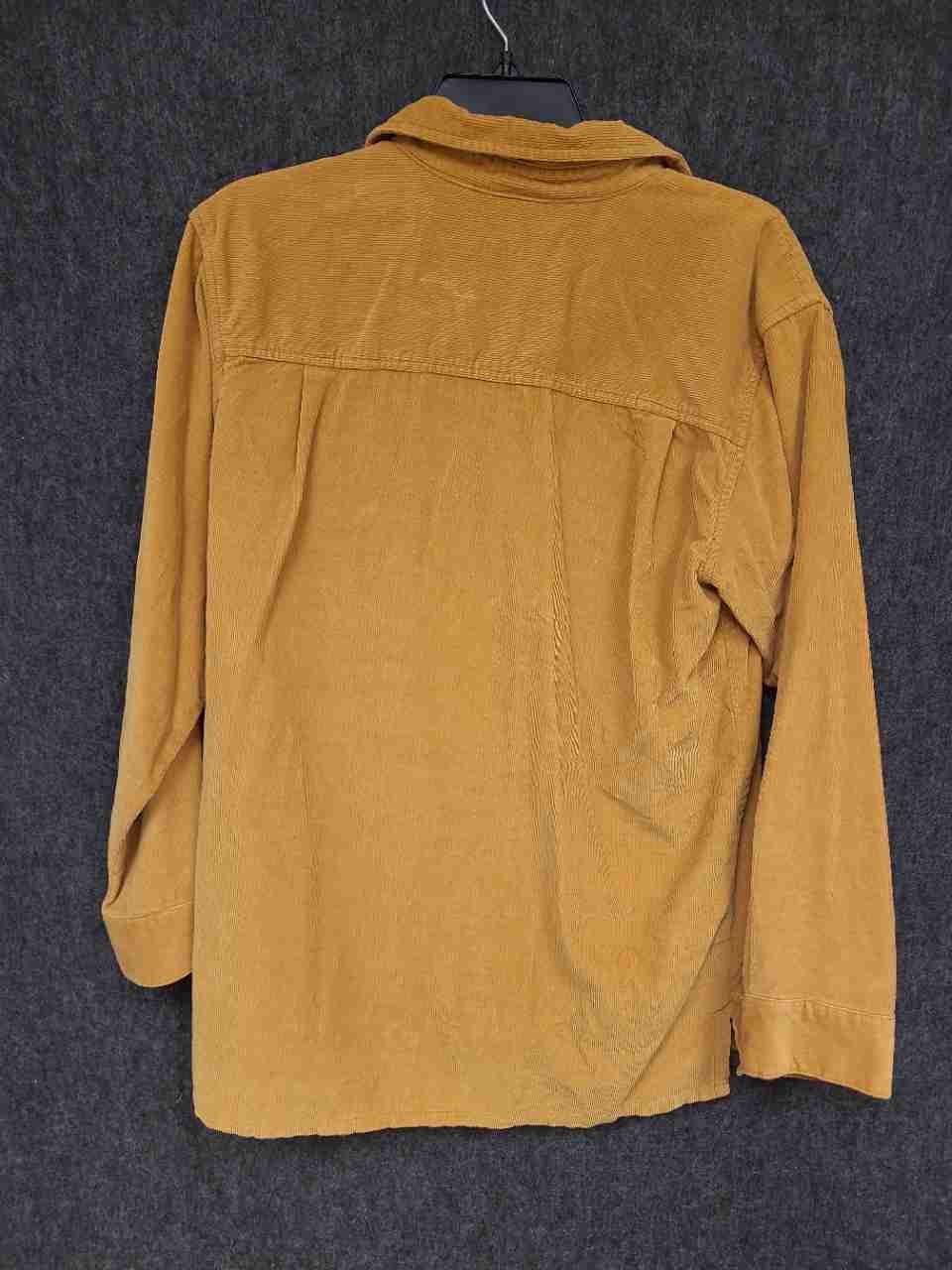 Timberland Boys Mustard Corduroy Long Sleeve Button Down Shirt Sz L 16-18